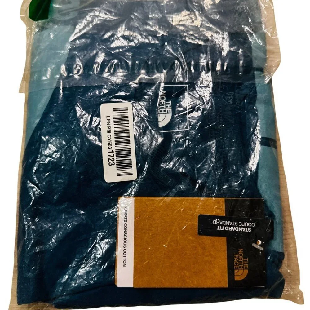 The North Face Mens Short-Sleeve Graphic Tee Turquoise Blue 2XL NWT MSRP $30